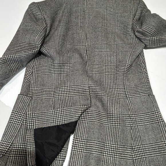 Rachel Zoe Women's 100% Wool Houndstooth Blazer - Gray & Black, Size 2 - Picture 5 of 5